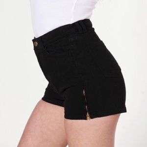 American Apparel High-Waist Side Zip Short